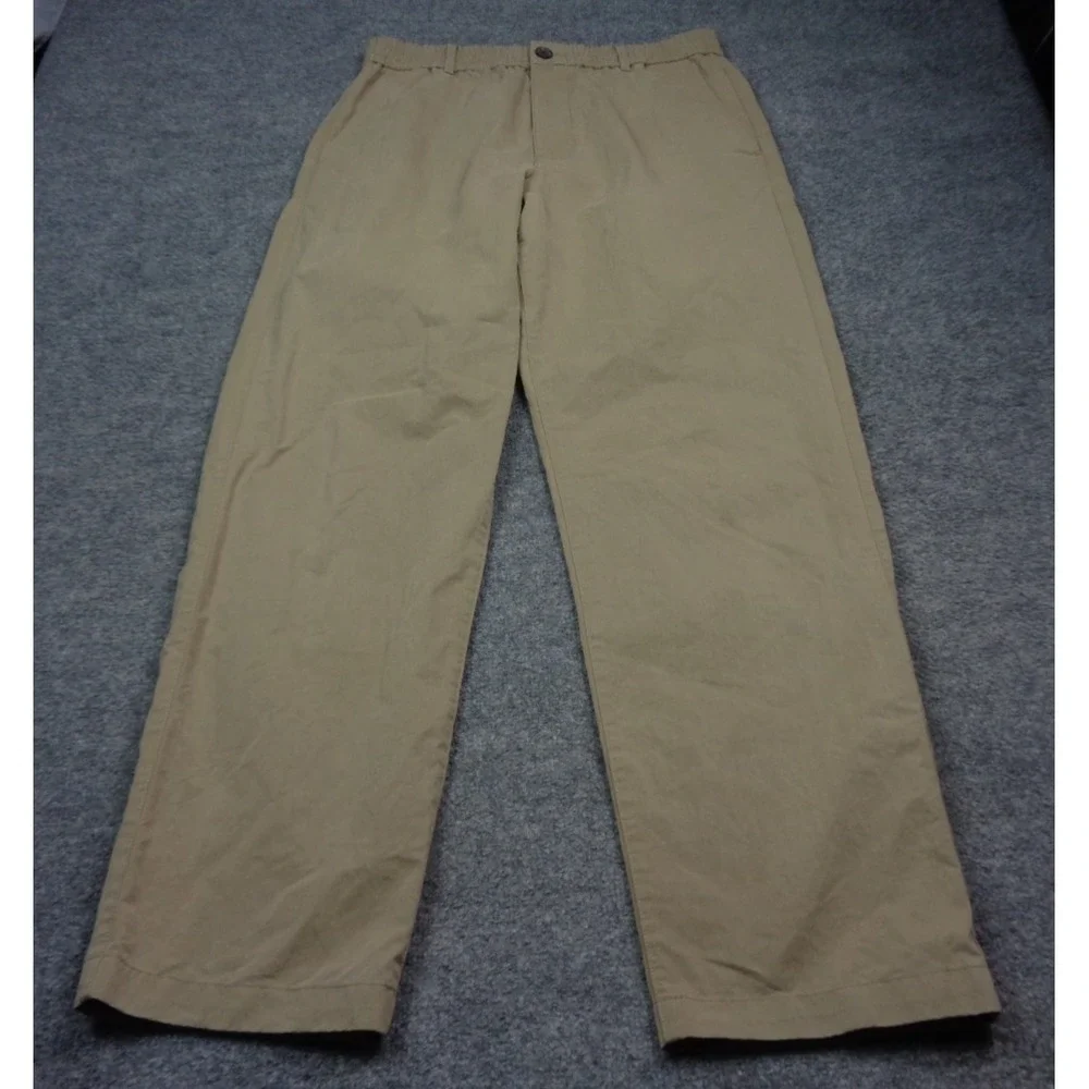 Madewell Stretch Pant Size M Khaki Tan Drawstring Wide Leg Relaxed Comfort